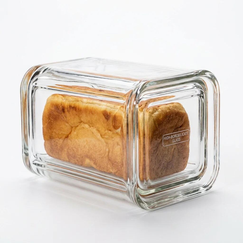 Hestia Shield-Grade™ Rectangular Glass Toast & Loaf Baking Mold (Deep)
