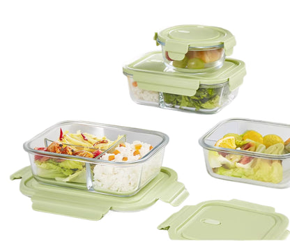 Hestia Silicone-Lock™ Classic Round Borosilicate Glass Food Container Series