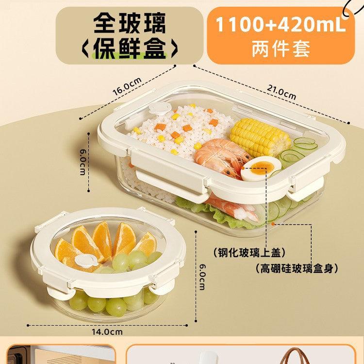 Hestia Silicone-Lock™ Sunroof Glass Bento Box & Leak-Proof Meal Prep Container
