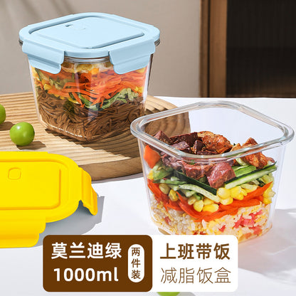 Hestia Silicone-Lock™ Square Glass Soup Bowl & Hermetic Food Container
