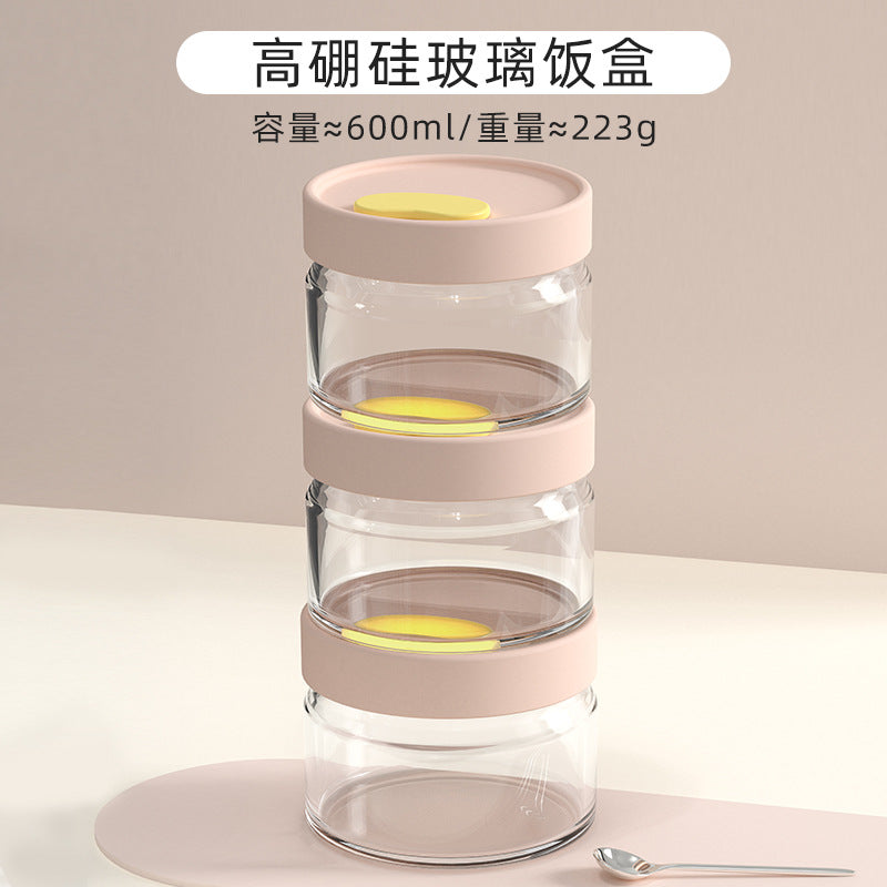Hestia Silicone-Lock™ Premium Borosilicate Glass Lunch Box & Bento Container