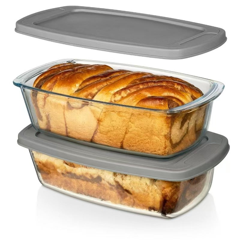 Hestia Shield-Grade™ Rectangular Glass Toast & Loaf Baking Mold (Classic)