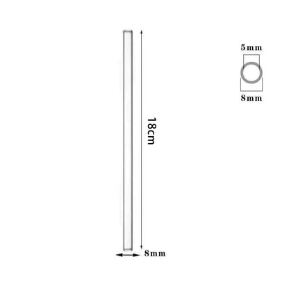 Transparent glass straw ins wind elbow juice milk straw high temperature resistant straw glass 8mm14mm