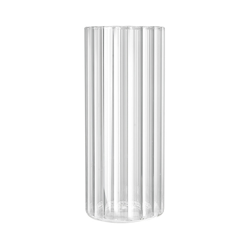 Hestia B2B Glassware - Minimalist Ribbed Glass Vase | Nordic Crystalline Series - Premium Quality - Position 1