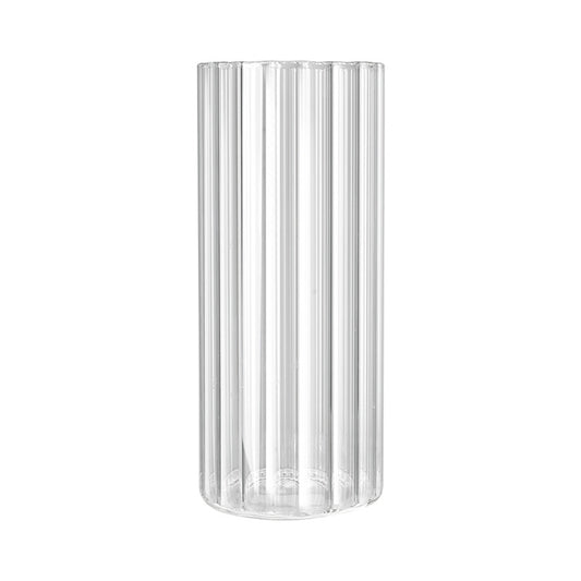 Hestia B2B Glassware - Minimalist Ribbed Glass Vase | Nordic Crystalline Series - Premium Quality - Position 1