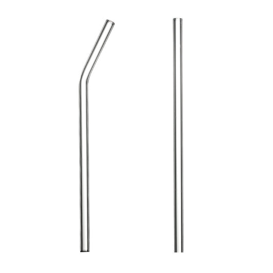 Transparent glass straw ins wind elbow juice milk straw creative high temperature resistant straw glass 8mm14mm