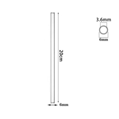 Transparent glass straw ins wind elbow juice milk straw high temperature resistant straw glass 8mm14mm
