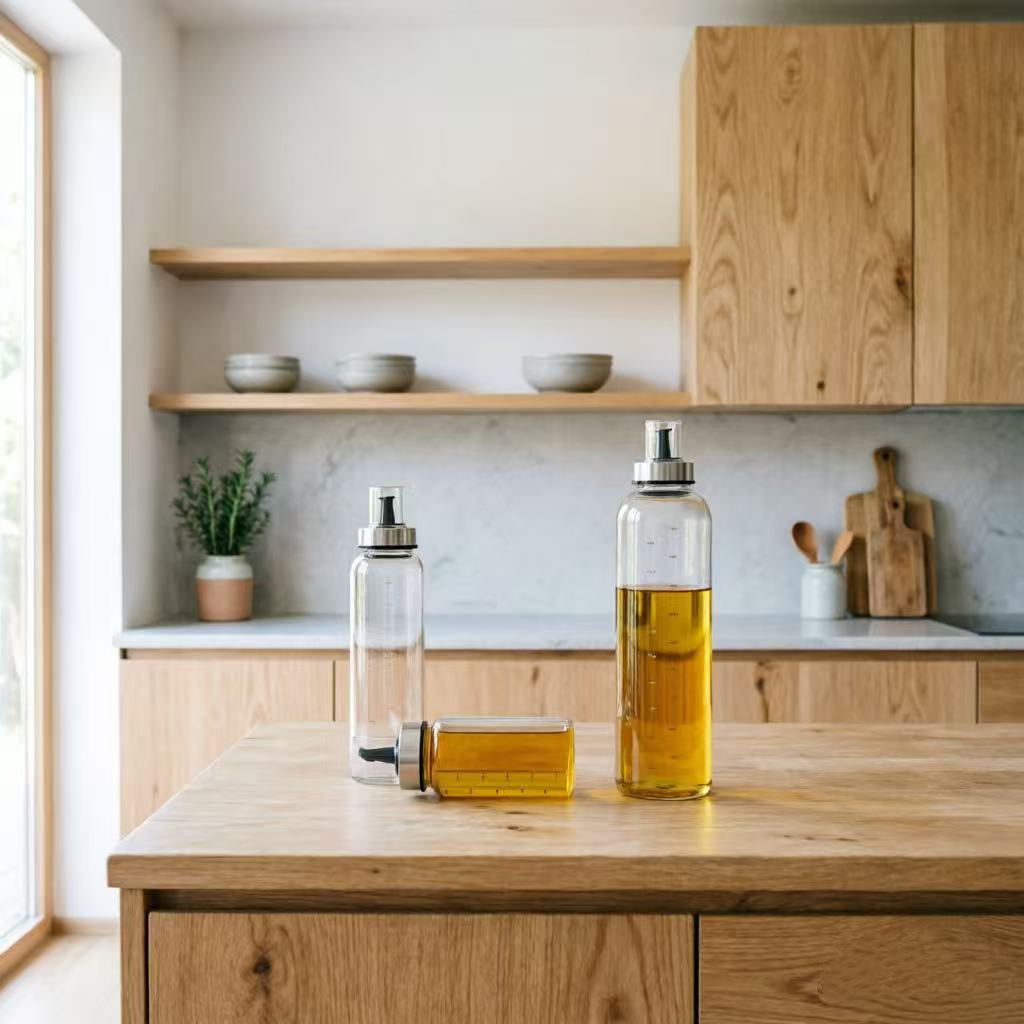 Hestia Shield-Grade™ High-Capacity Borosilicate Glass Oil Pot & Vinegar Dispenser