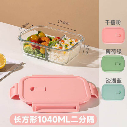 Hestia Silicone-Lock™ Divided Borosilicate Glass Bento & Lunch Box