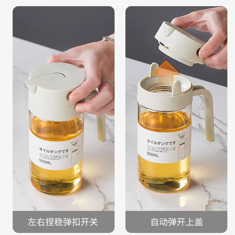 Hestia B2B Glassware - Minimalist Japanese-Style Automatic Glass Oil Dispenser | Cross-Border B2B Edition - Premium Quality - Position 3