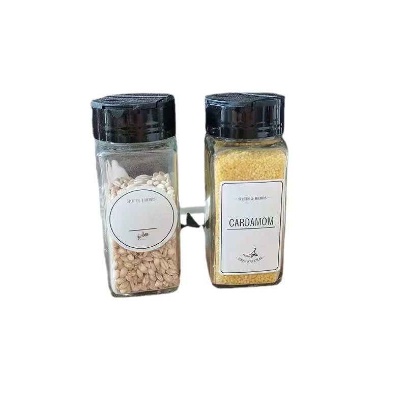 Hestia Eco-Shield™ Square Glass Spice Jar & Seasoning Shaker