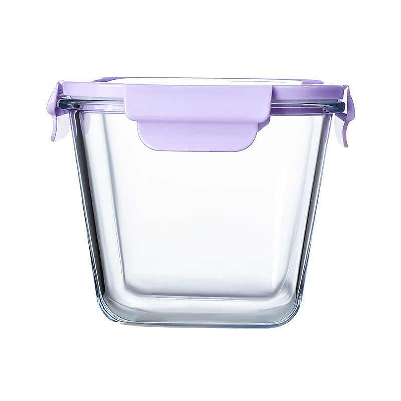 Hestia Silicone-Lock™ Square Glass Soup Bowl & Hermetic Food Container