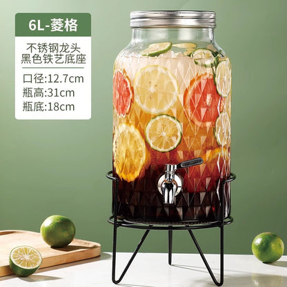 Hestia Crystalline-Grade™ Ribbed Beverage Dispenser | French Relief Series