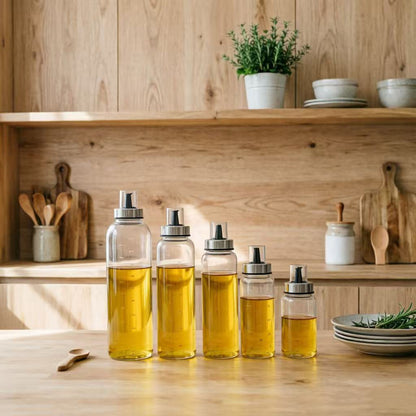 Hestia Shield-Grade™ High-Capacity Borosilicate Glass Oil Pot & Vinegar Dispenser