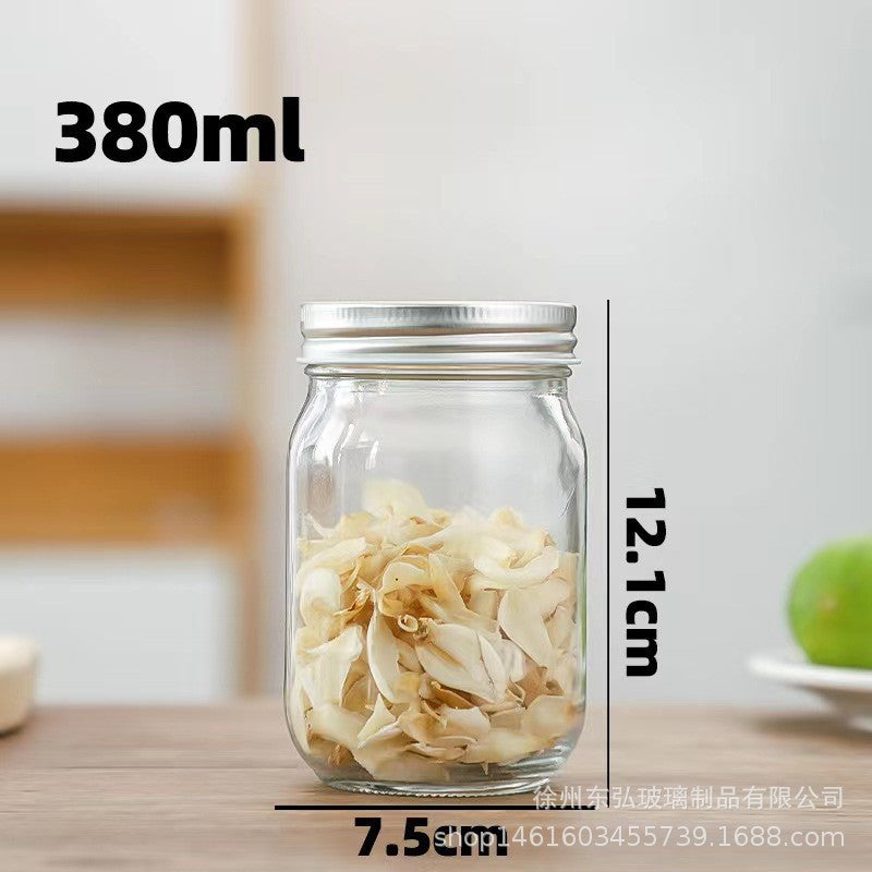 Hestia Crystalline-Grade™ Square Glass Mason Jar & Honey Storage Pot
