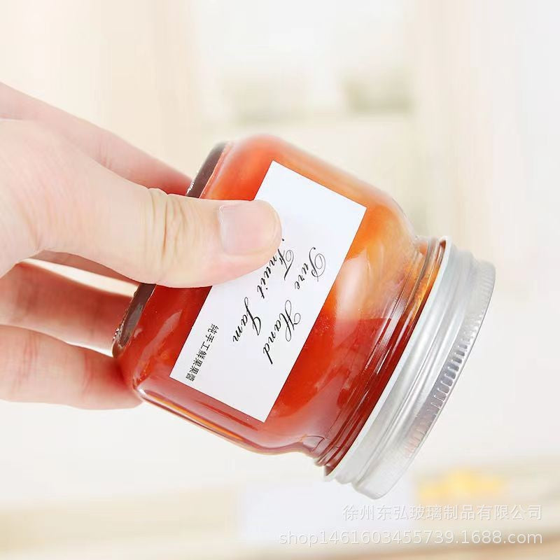 Hestia Crystalline-Grade™ Square Glass Mason Jar & Honey Storage Pot