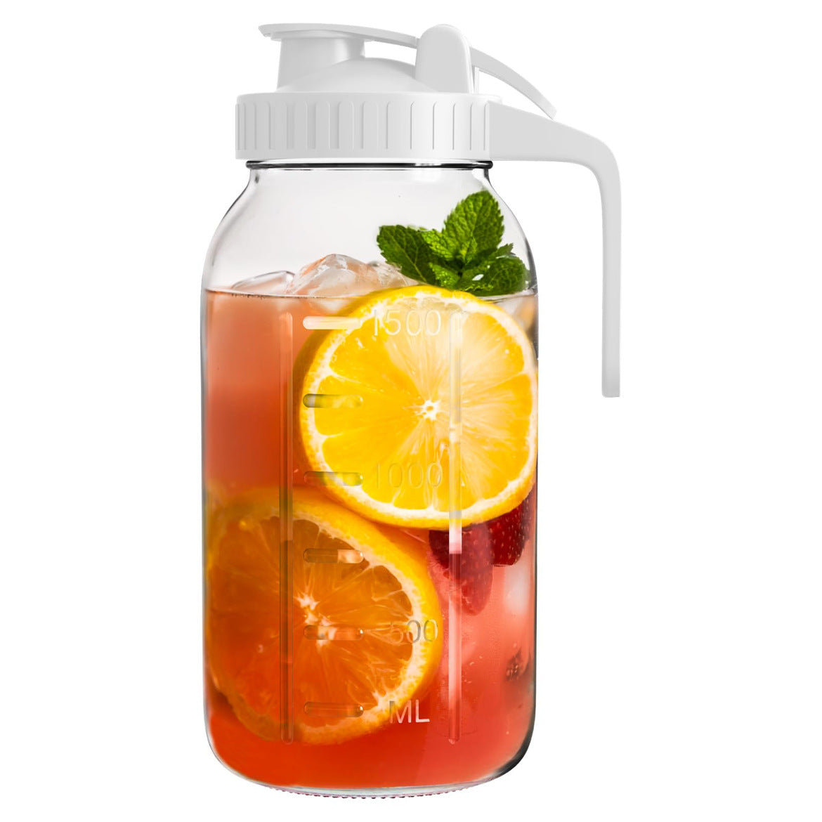 Hestia Heritage 64oz Viral Mason Jar Pitcher for Cold Brew & Sun Tea - Premium Glassware by Hestia B2B