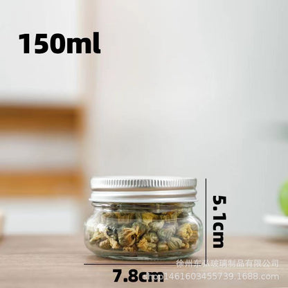 Hestia Crystalline-Grade™ Square Glass Mason Jar & Honey Storage Pot