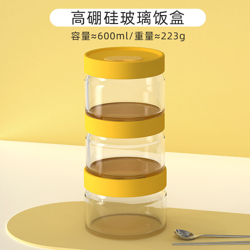 Hestia Silicone-Lock™ Premium Borosilicate Glass Lunch Box & Bento Container