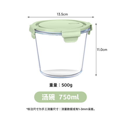Hestia Silicone-Lock™ Classic Round Borosilicate Glass Food Container Series