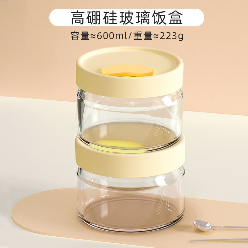 Hestia Silicone-Lock™ Premium Borosilicate Glass Lunch Box & Bento Container