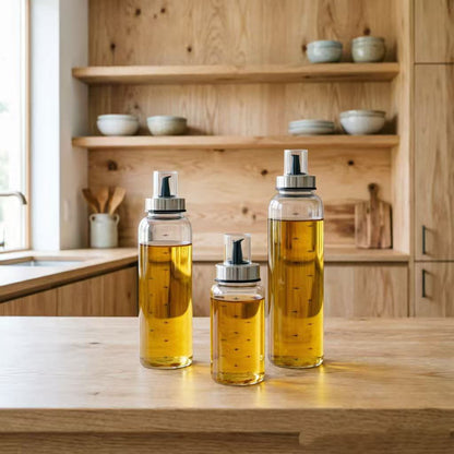 Hestia Shield-Grade™ High-Capacity Borosilicate Glass Oil Pot & Vinegar Dispenser