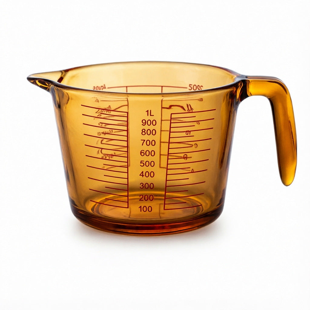 Large capacity glass measuring cup with graduated handle High borosilicate bowl High temperature resistant milk baking egg beating bowl Cross-border customization