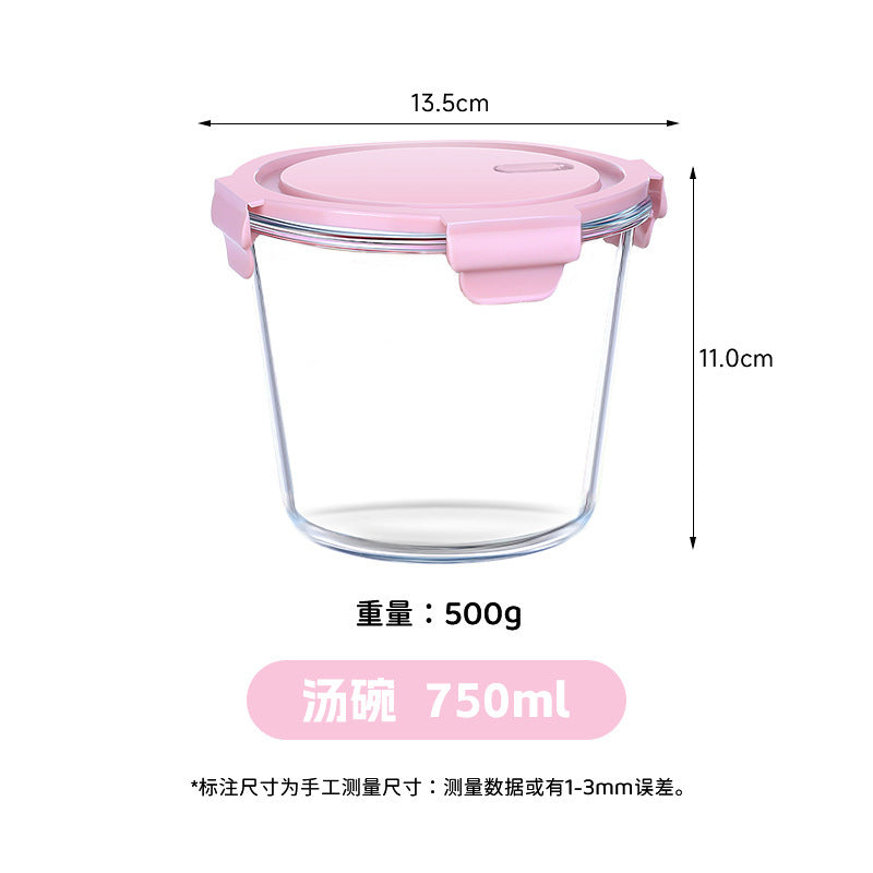 Hestia Silicone-Lock™ Classic Round Borosilicate Glass Food Container Series