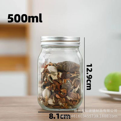 Hestia Crystalline-Grade™ Square Glass Mason Jar & Honey Storage Pot