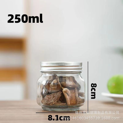 Hestia Crystalline-Grade™ Square Glass Mason Jar & Honey Storage Pot