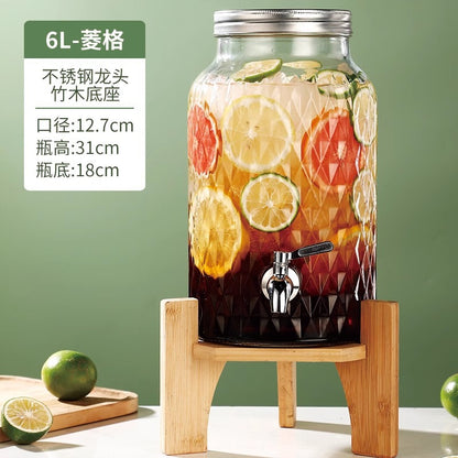 Hestia Crystalline-Grade™ Ribbed Beverage Dispenser | French Relief Series