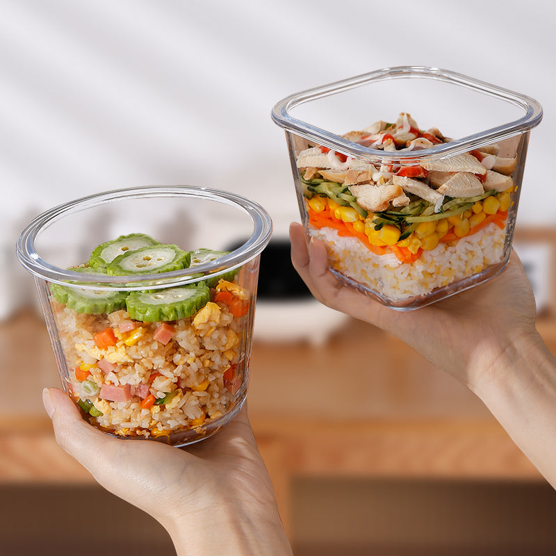 Hestia Silicone-Lock™ Square Glass Soup Bowl & Hermetic Food Container