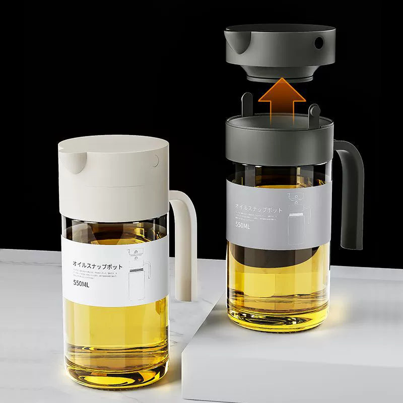 Hestia B2B Glassware - Minimalist Japanese-Style Automatic Glass Oil Dispenser | Cross-Border B2B Edition - Premium Quality - Position 2
