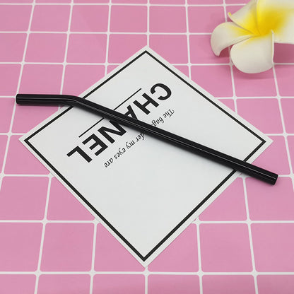 Transparent glass straw ins wind elbow juice milk straw high temperature resistant straw glass 8mm14mm