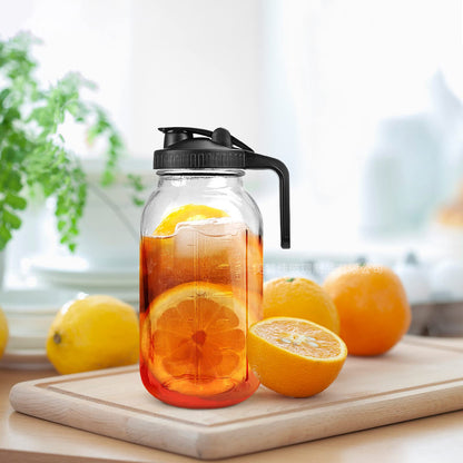 Hestia Heritage 64oz Viral Mason Jar Pitcher for Cold Brew & Sun Tea - Premium Glassware by Hestia B2B
