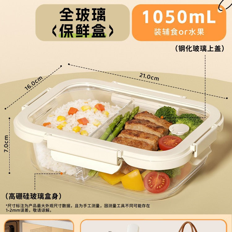Hestia Silicone-Lock™ Sunroof Glass Bento Box & Leak-Proof Meal Prep Container